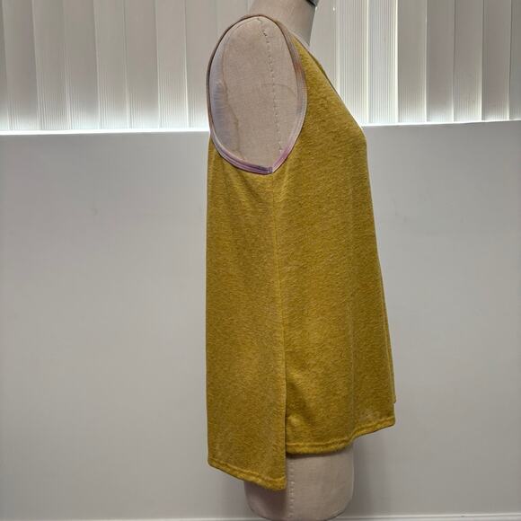 NWT HOPELY Women's Yellow Sleeveless V-Neck Tank Top Small - Picture 2 of 5